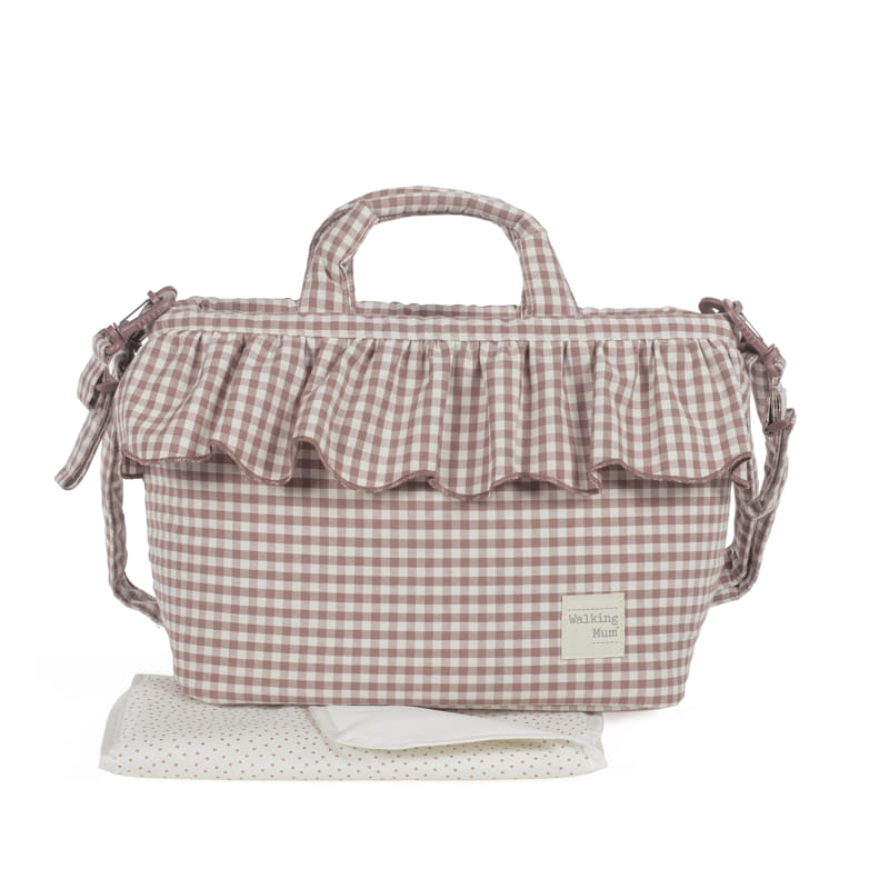 Walking Mum - Borsa cambio Praliné Vichy Moka