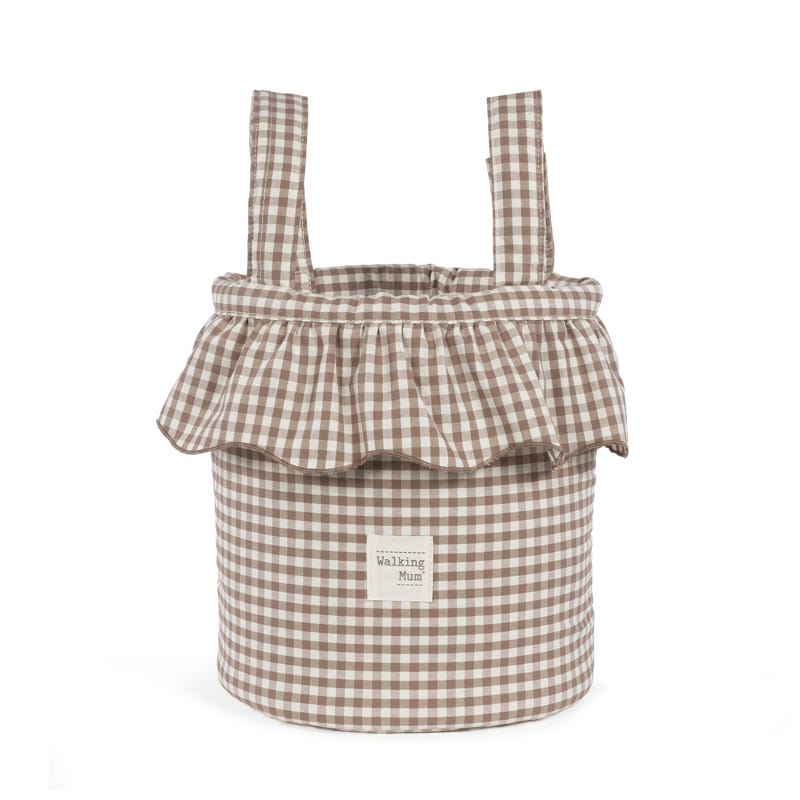 Walking Mum - Borsa Bucket Praliné Vichy Moka