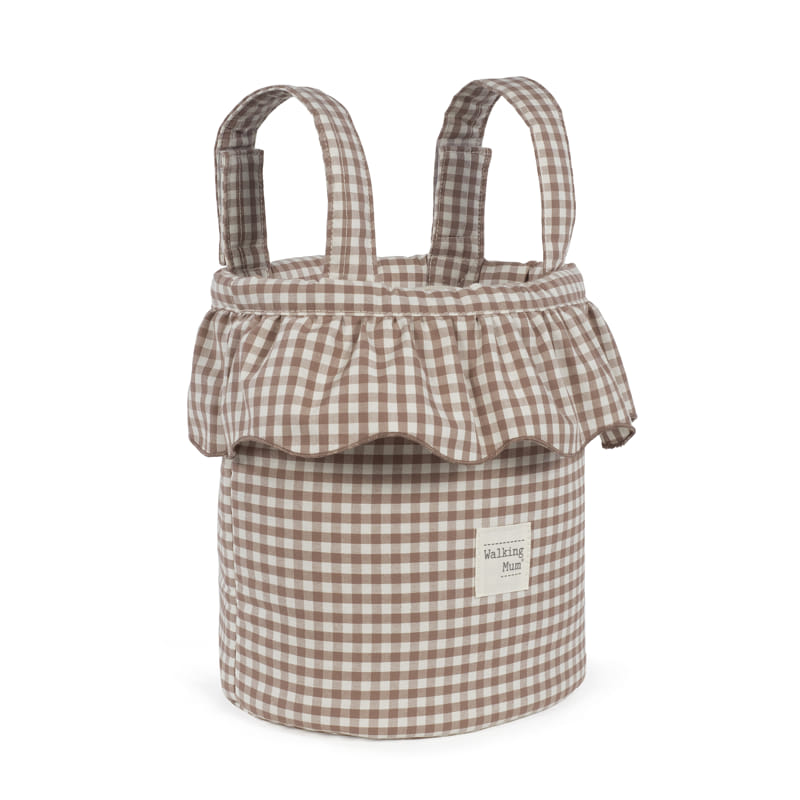Walking Mum - Borsa Bucket Praliné Vichy Moka