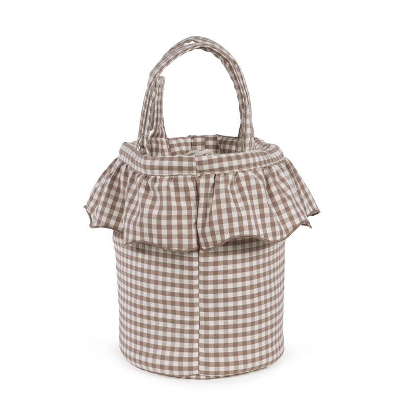 Walking Mum - Borsa Bucket Praliné Vichy Moka