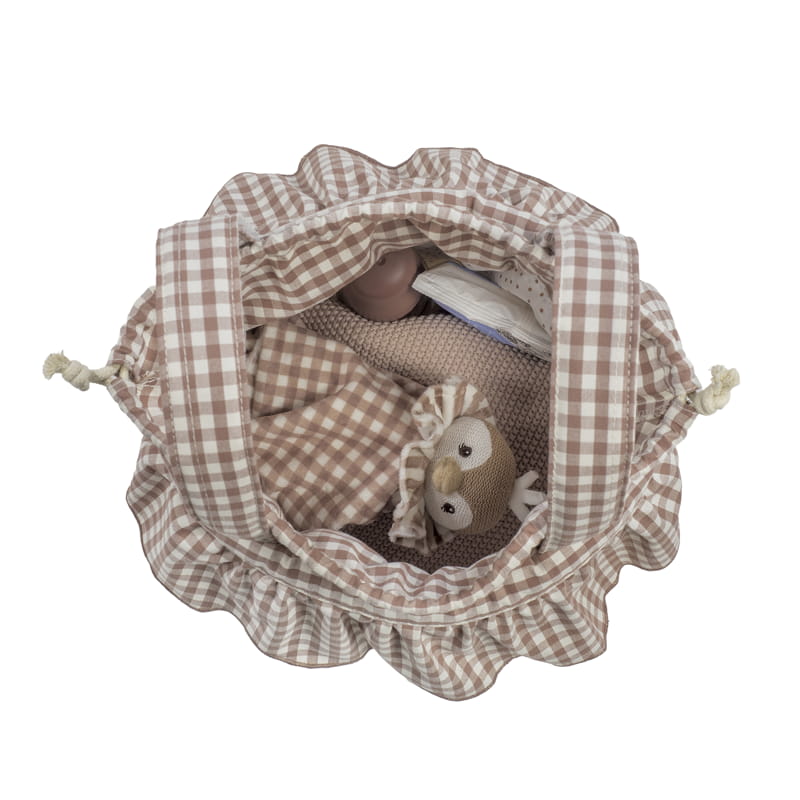 Walking Mum - Borsa Bucket Praliné Vichy Moka