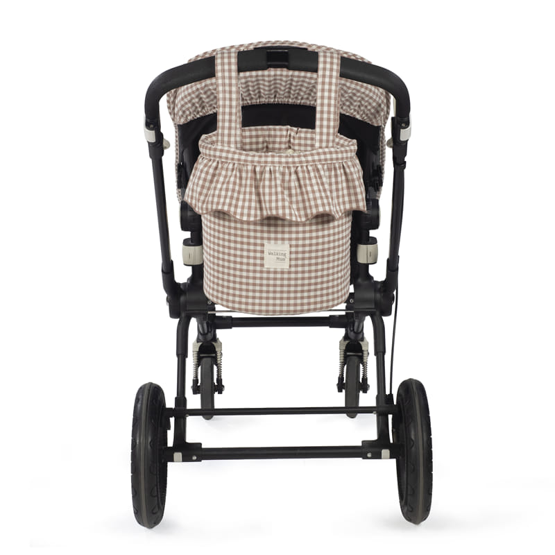 Walking Mum - Borsa Bucket Praliné Vichy Moka