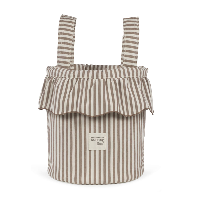 Walking Mum - Borsa Bucket Praliné Strisce Moka