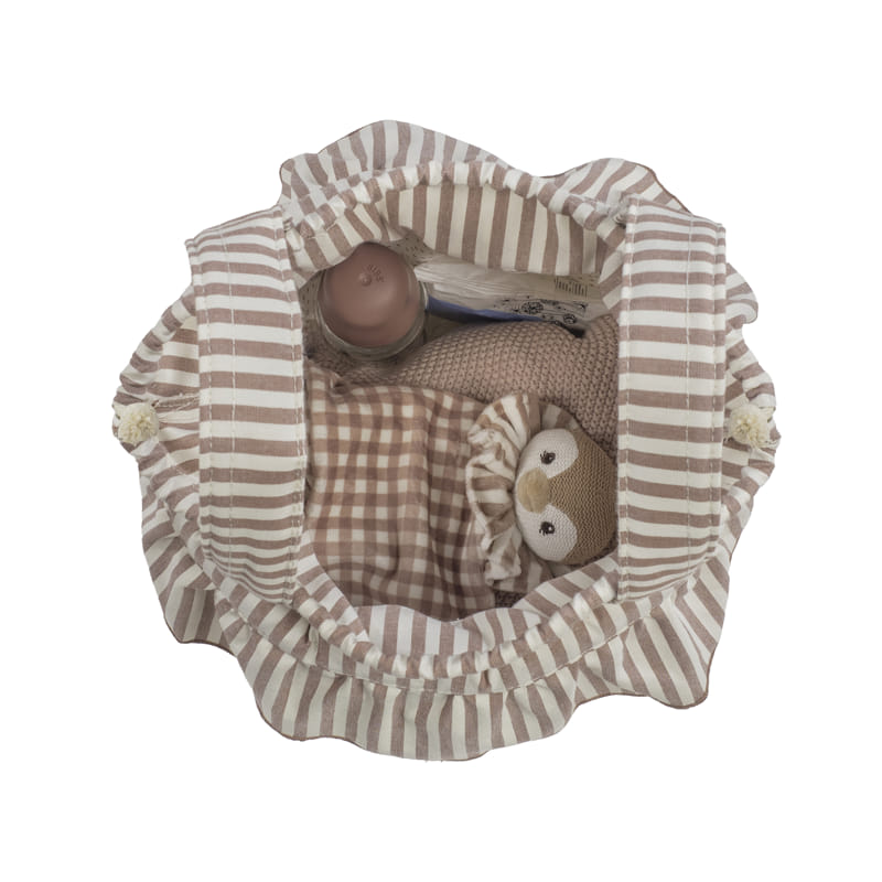 Walking Mum - Borsa Bucket Praliné Strisce Moka
