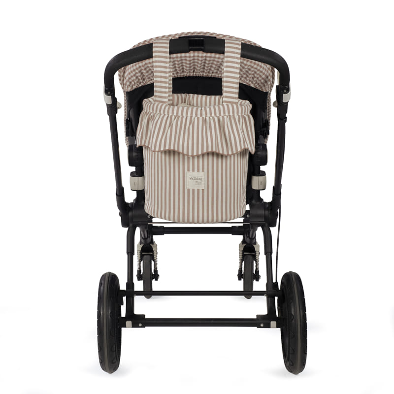 Walking Mum - Borsa Bucket Praliné Strisce Moka