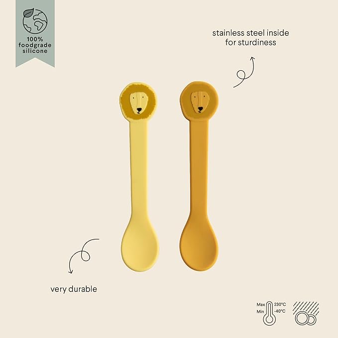 Trixie Baby - Cucchiaini silicone Mr. Lion