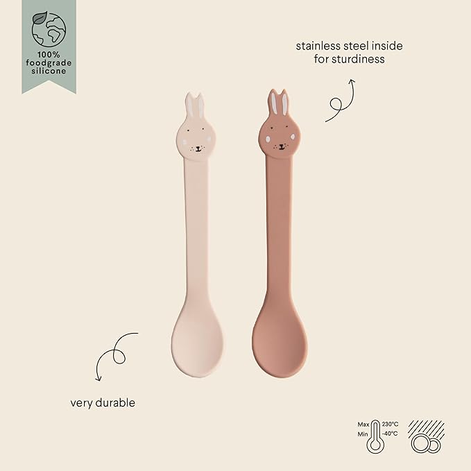 Trixie Baby - Cucchiaini silicone Mrs. Rabbit
