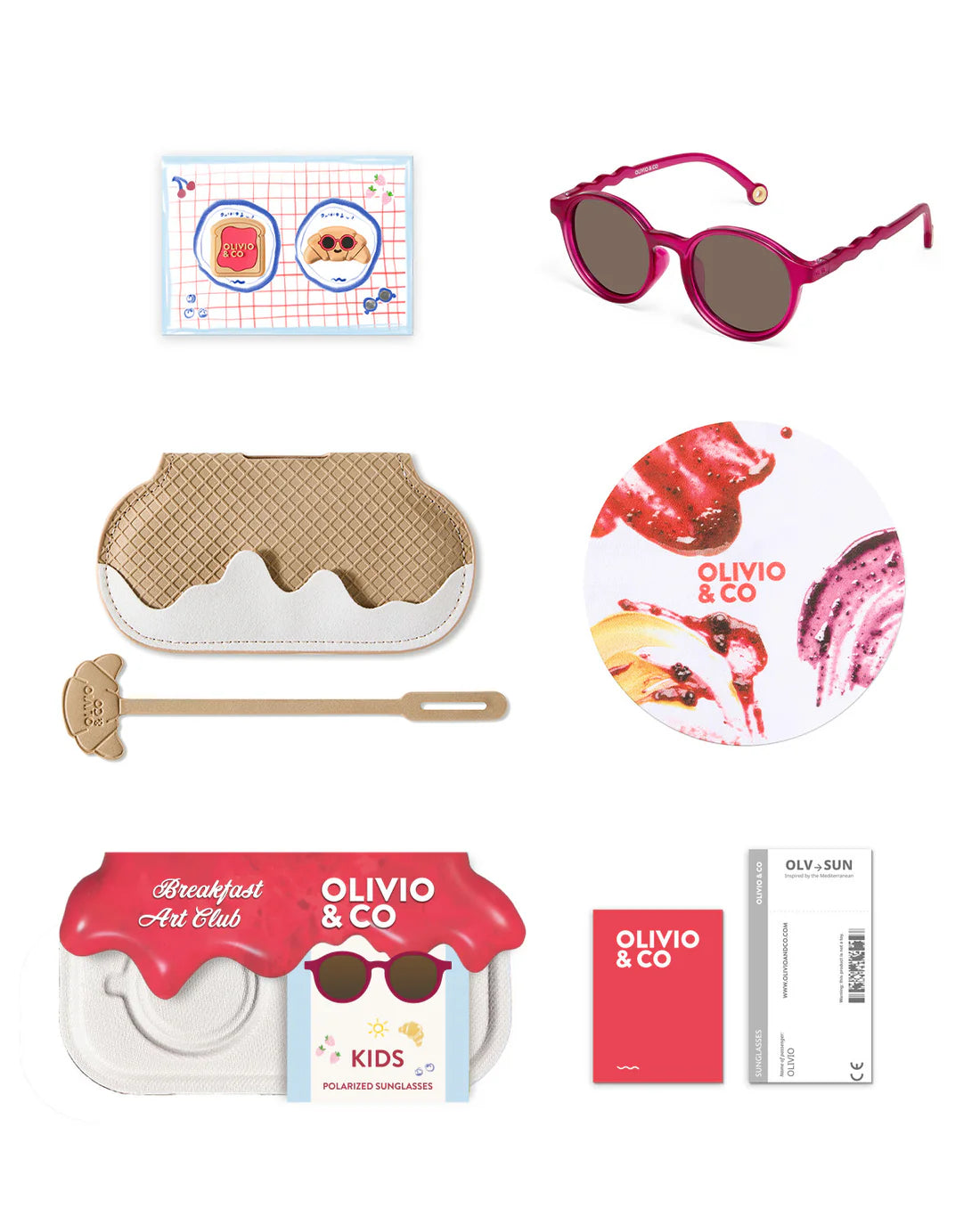 Olivio&Co. - Kids Oval Raspberry