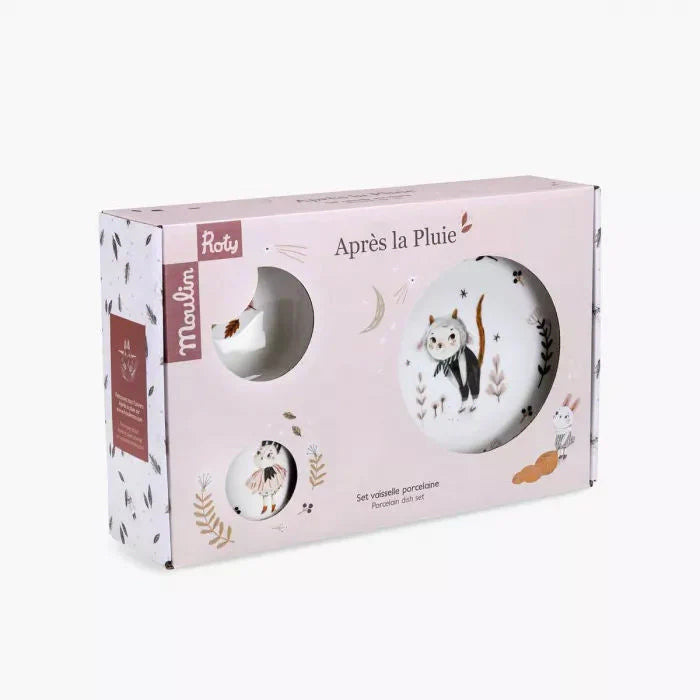 Moulin Roty - Set pranzetto porcellana Apres La Pluie