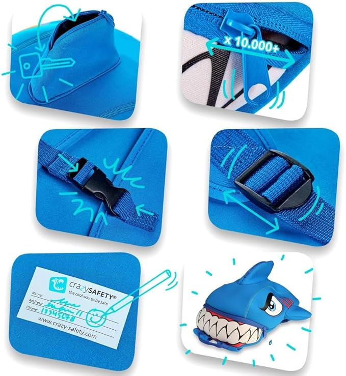 Crazy Safety Zaino Squalo 3D