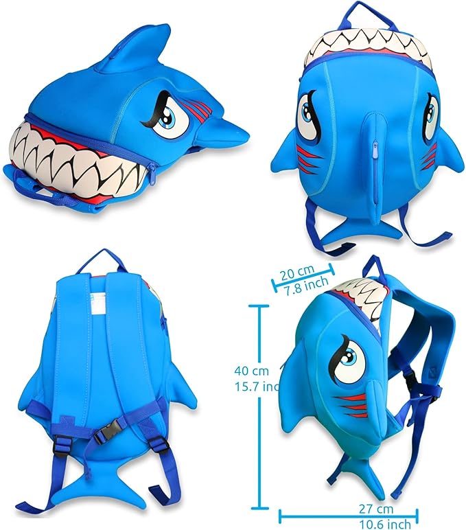 Crazy Safety Zaino Squalo 3D