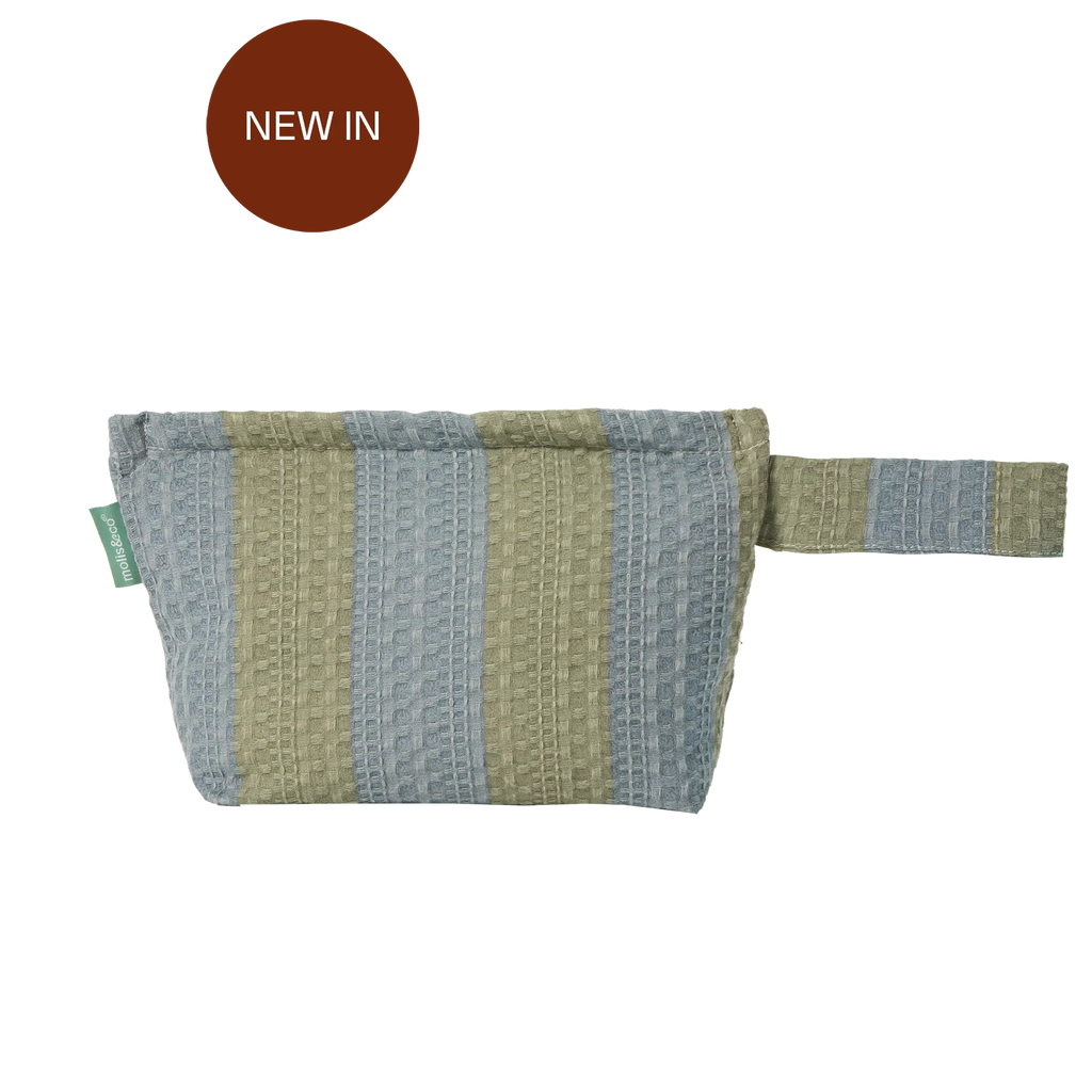 Molis&Co. Organizer - Beauty Khaki & Blue Stripes