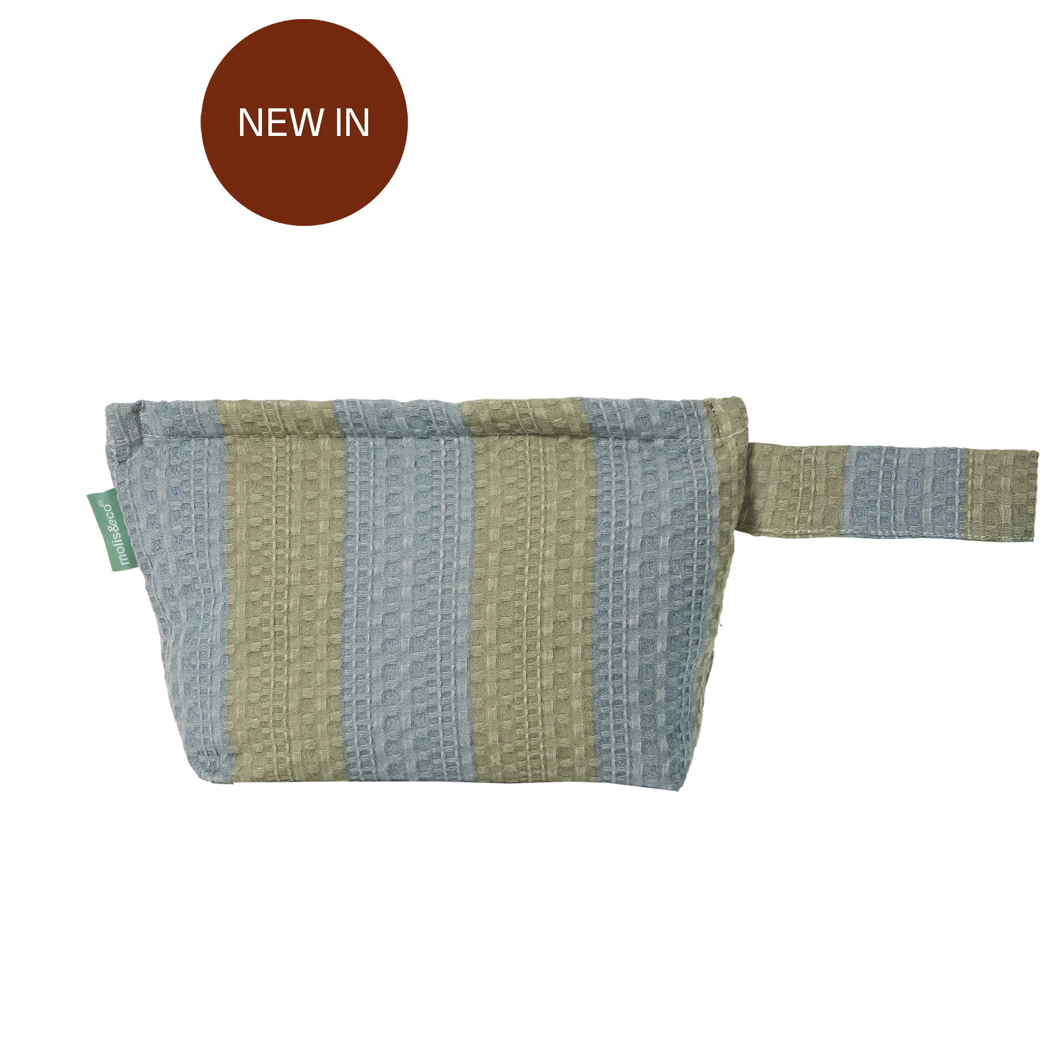 Molis&Co. Organizer - Beauty Khaki & Blue Stripes