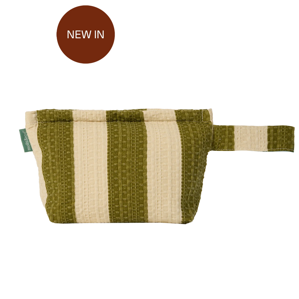Molis&Co. Organizer - Beauty Khaki & Cream Stripes