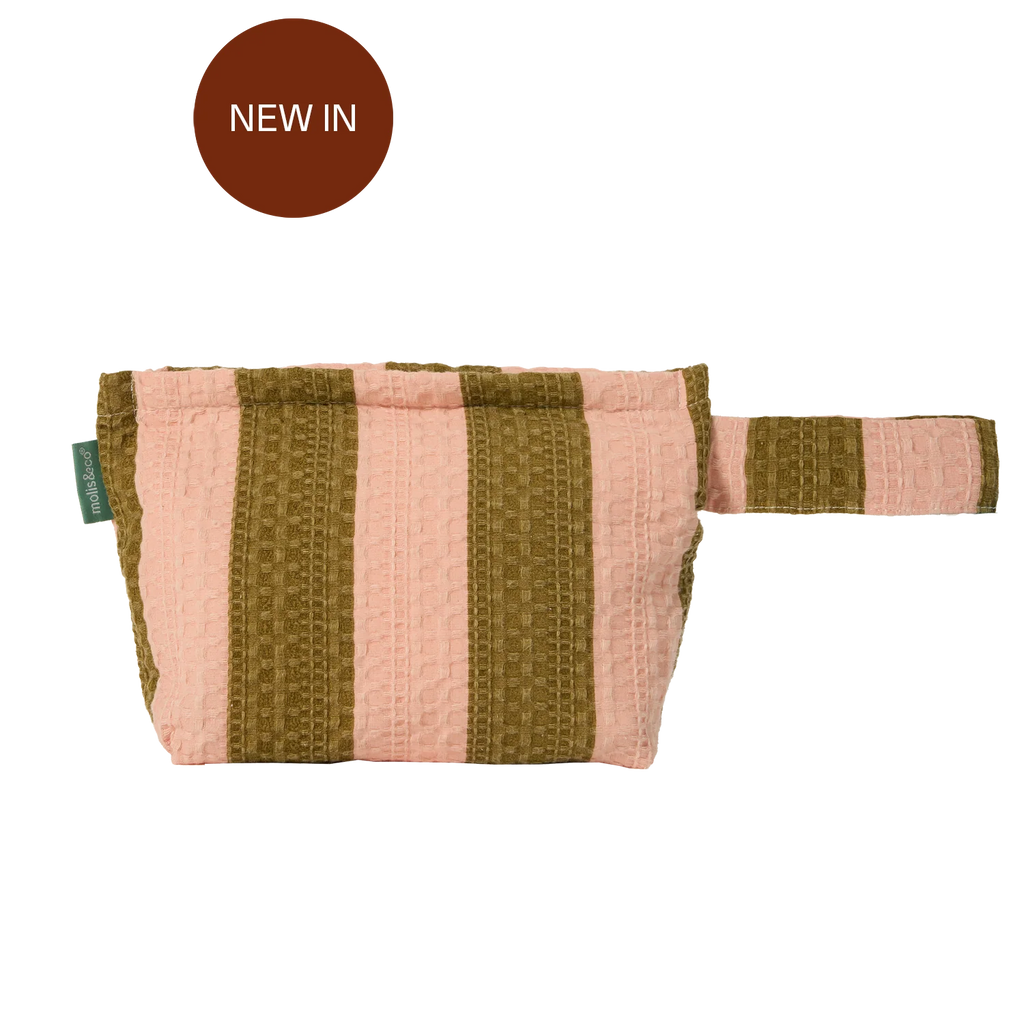 Molis&Co. Organizer - Beauty Khaki & Rose Stripes