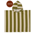 Molis&Co. Poncho da bagno - Khaki & Cream Stripes