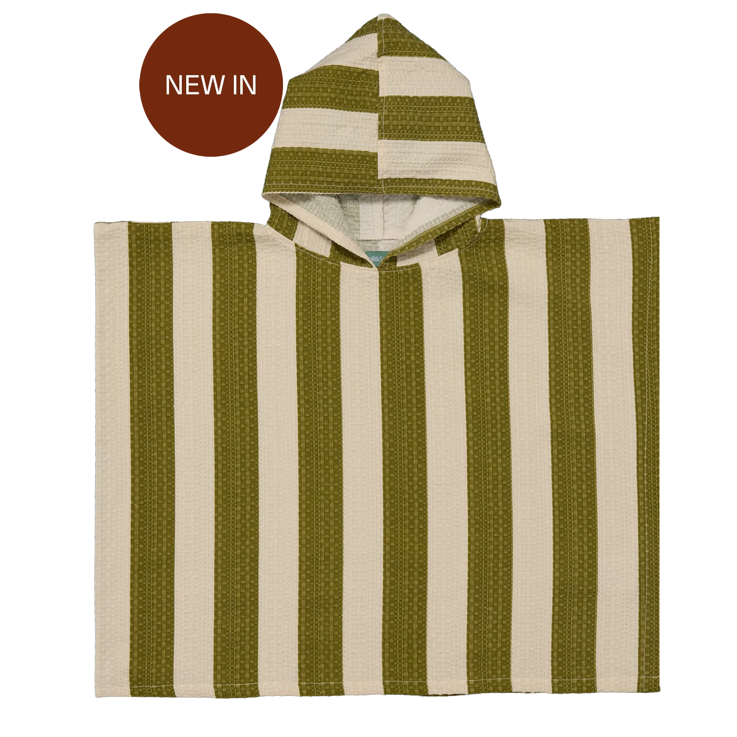 Molis&Co. Poncho da bagno - Khaki & Cream Stripes