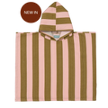 Molis&Co. Poncho da bagno - Khaki & Rose Stripes