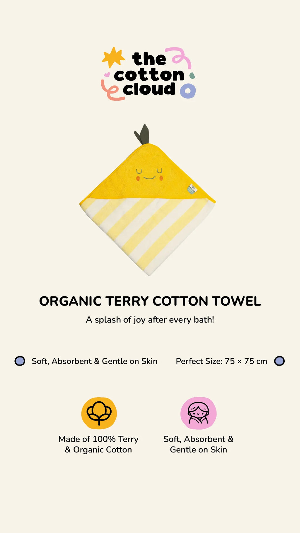 The Cotton Cloud - Towel Mandy Mandarine