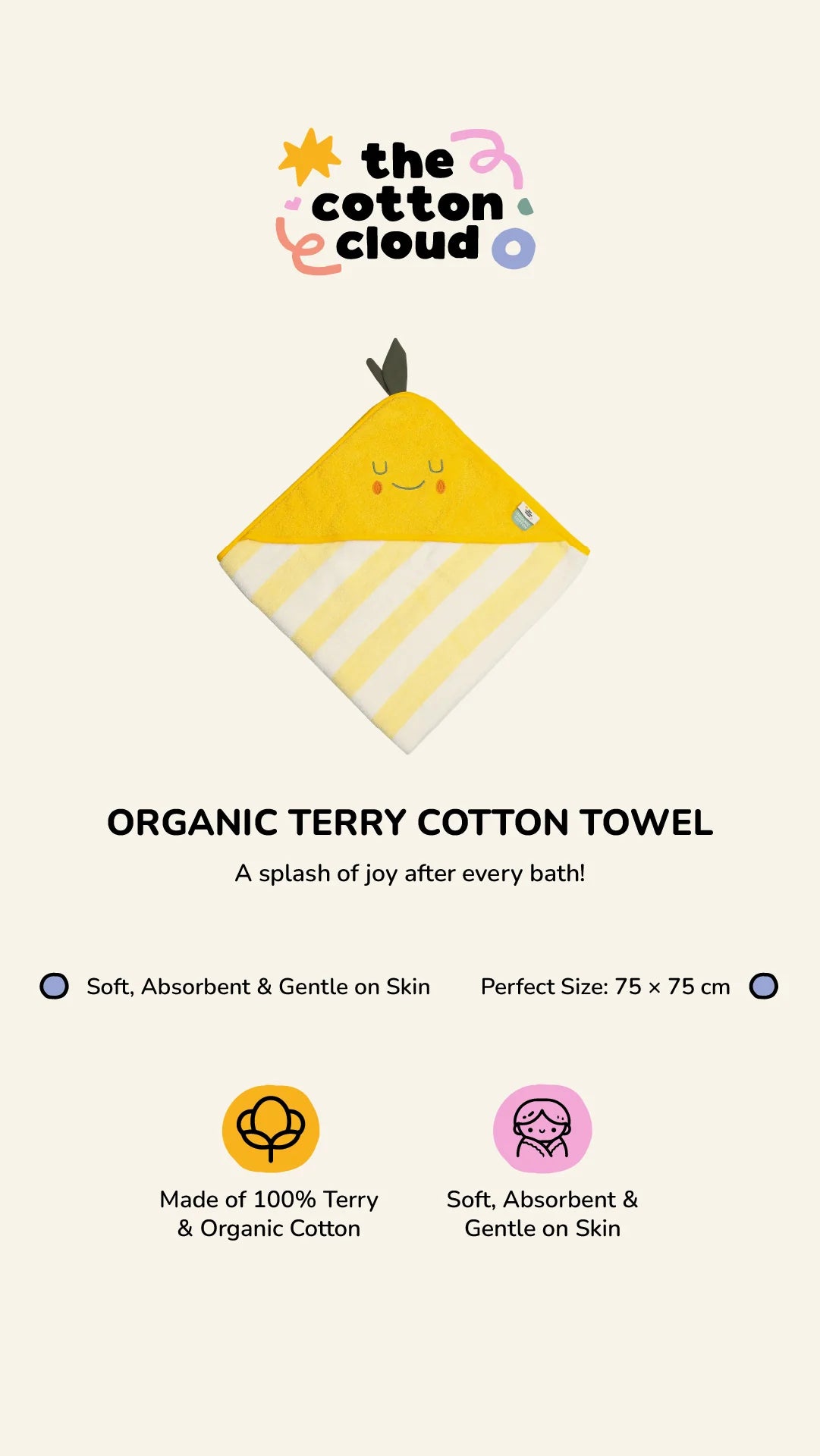 The Cotton Cloud - Towel Mandy Mandarine