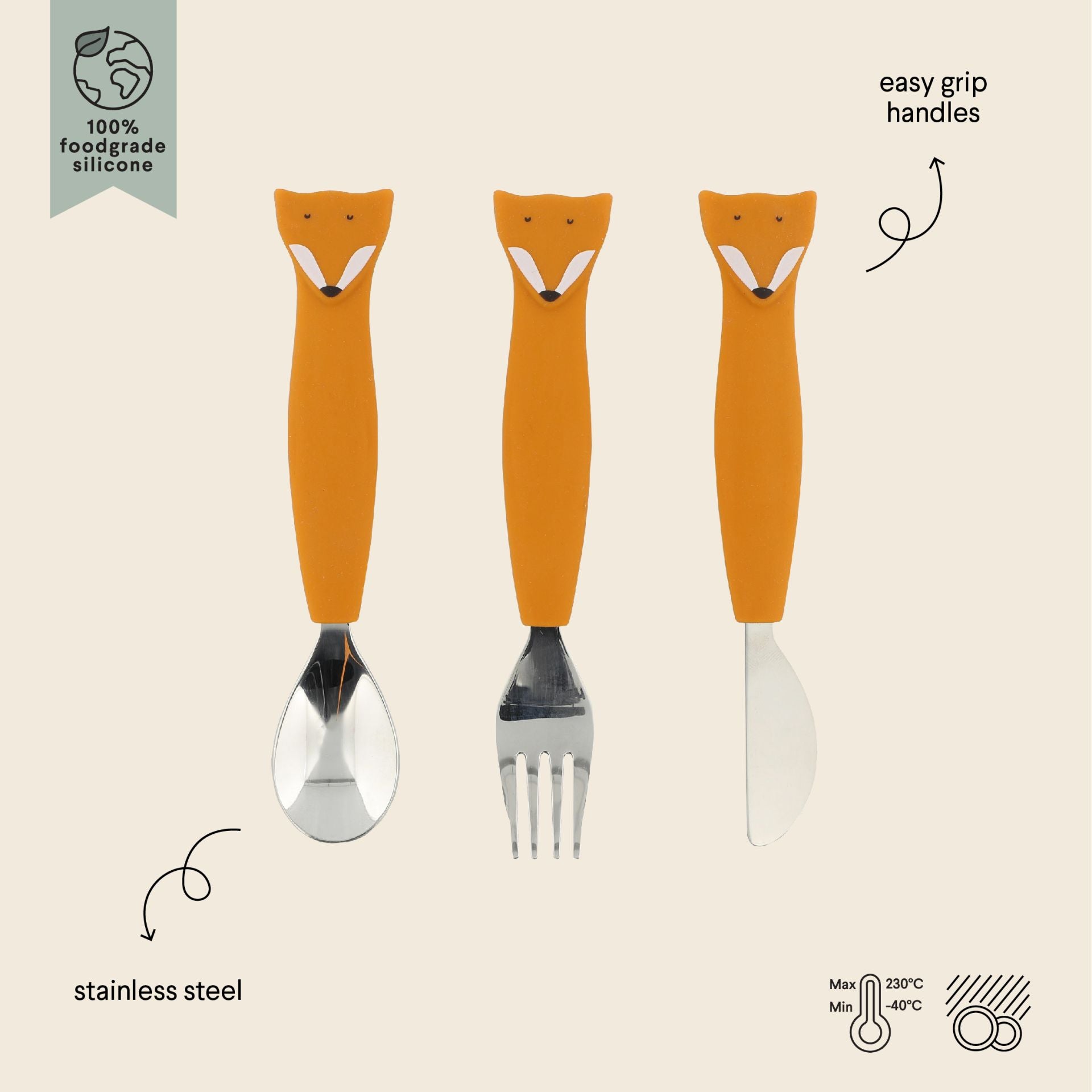 Trixie Baby - Set posate Mr. Fox