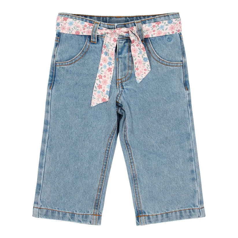 Little Dutch - Jeans con cintura floreale