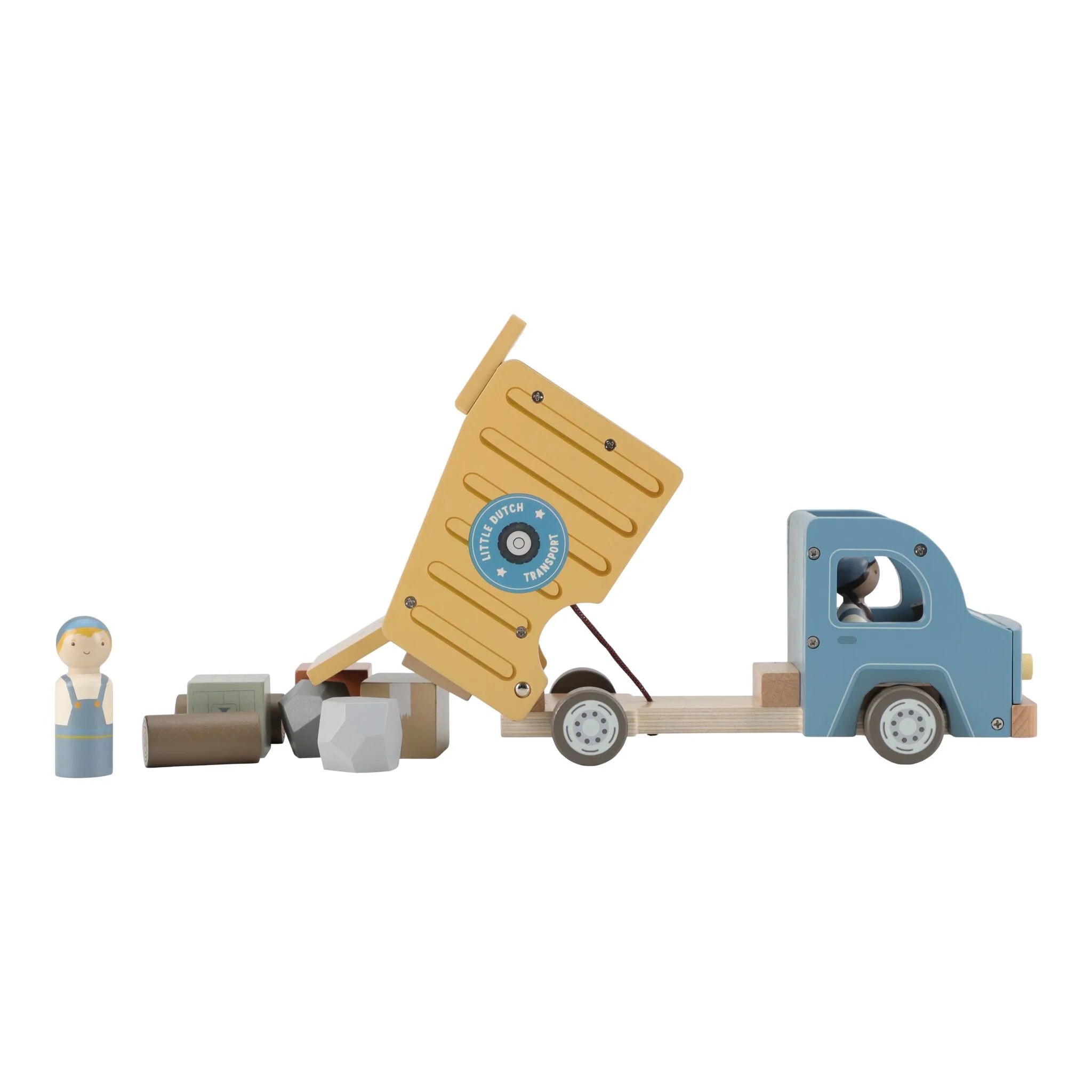 Little Dutch - Collezione veicoli con personaggio - Camion immondizia