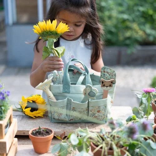 Little Dutch - Set giardinaggio 10 pezzi "Blue Forest Friends"