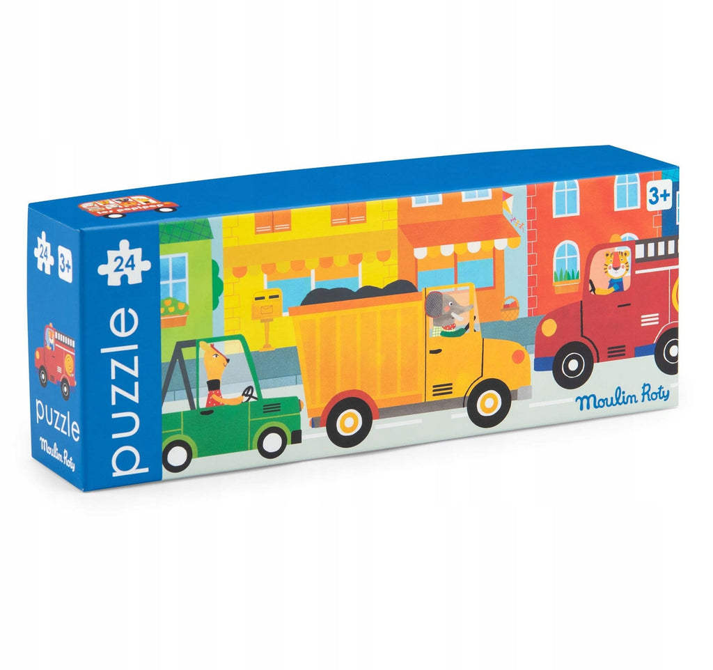 Moulin Roty - Puzzle 24 pezzi VEICOLI